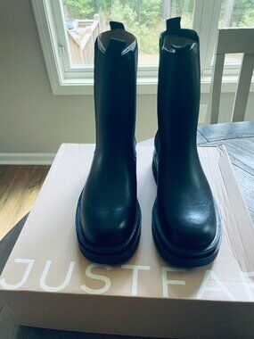 Candide Platform Booties in Black from Just Fab